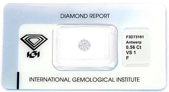 Foto 1 - Diamant 0,56 Brillant IGI, Top Wesselton Plus Brillant, D5173