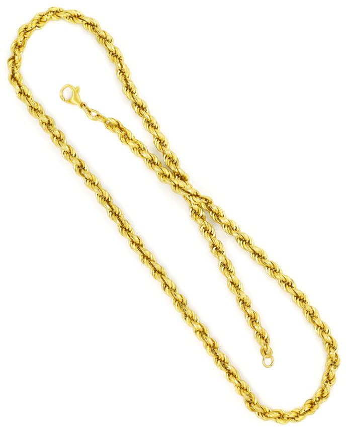 Foto 3 - Kordel Goldhalskette in 52cm Länge aus 14Karat Gelbgold, K3030
