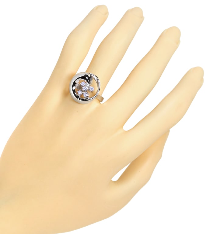 Foto 4 - Designer-Ring mit 0,19Carat Brillanten in 18K Weißgold, Q0783