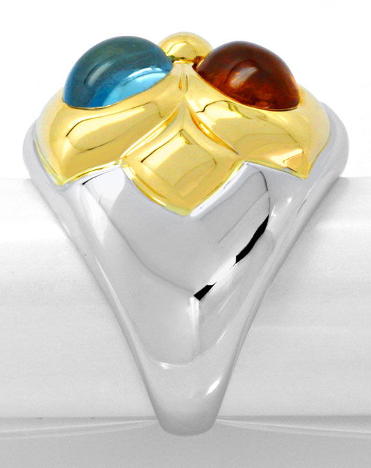 Foto 4 - Bulgari Ring Petalo Colour Gemstones Gelbgold-Weißgold, R4788