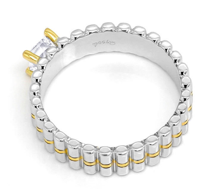 Foto 3 - Designer-Ring mit 0,36 ct Diamant Carree in 18K Bicolor, R7389