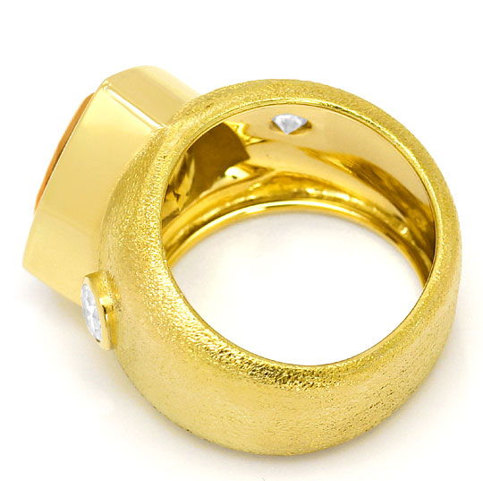 Foto 3 - Dekorativer Gelbgold-Ring 10ct Citrin 0,50ct Brillanten, S3378