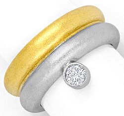 Foto 1 - Super Massiv Designer-Brillant-Solitär Ring Bicolor 18K, S4166