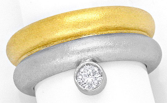 Foto 2 - Super Massiv Designer-Brillant-Solitär Ring Bicolor 18K, S4166