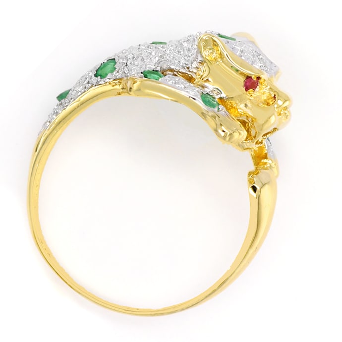 Foto 3 - Set Ring Ohrringe Leopard Smaragde Diamanten, S5124