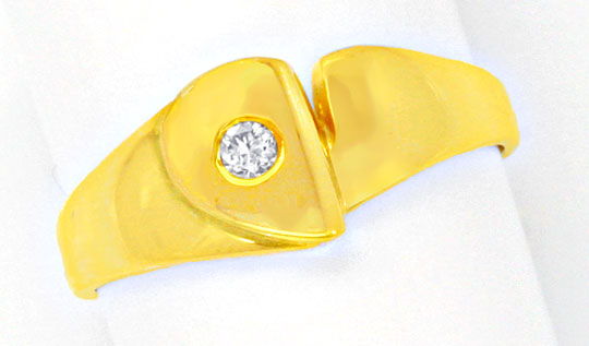 Foto 2 - Diamant-Designer-Ring Gelbgold 0,07ct Brillant, S6069