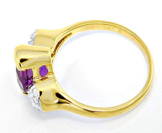 Foto 3 - Brillant-Ring, einmaliger Spitzen Amethyst, S8821