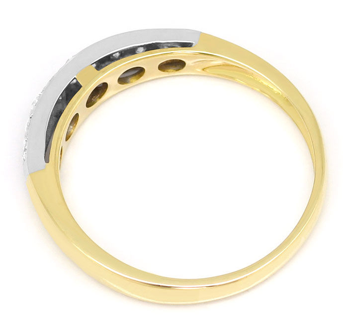 Foto 3 - Halbmemory Ring mit 0,20ct Brillanten, 18K Bicolor Gold, S9152