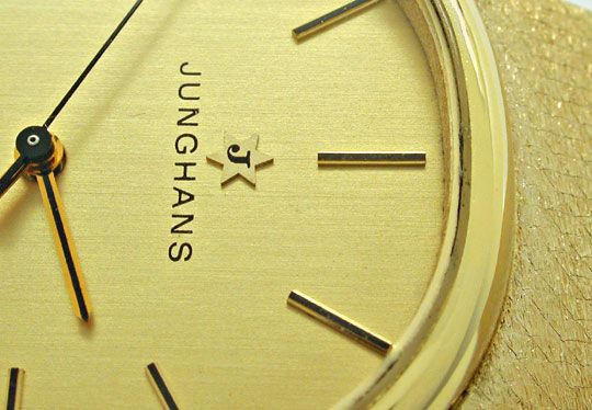 Foto 3 - Junghans Herren-Armbanduhr Gold-Armband Gelbgold Topuhr, U1078